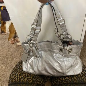 B makowsky silver tote/handbag